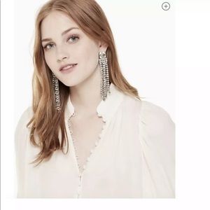 Kate Spade Glitzville Crystal chain drop earrings